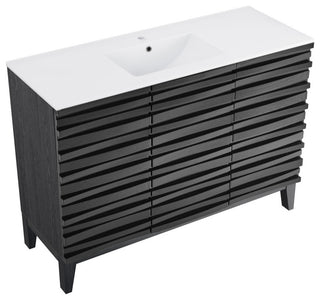 Cascade 48" Bathroom Vanity, Black