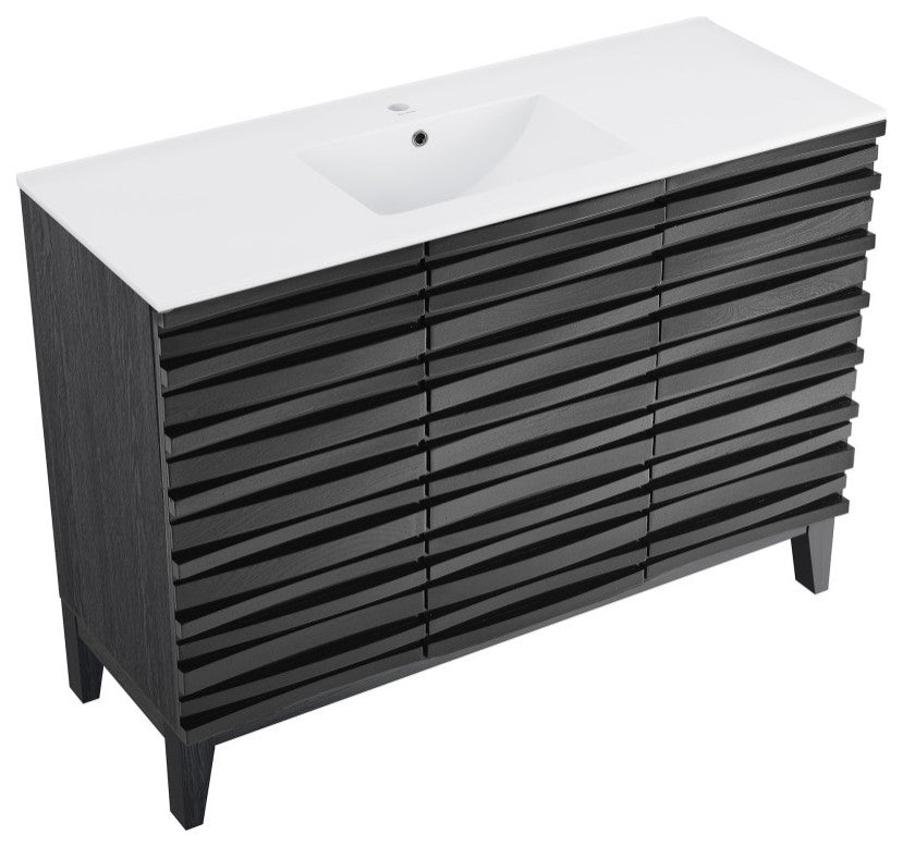 Cascade 48" Bathroom Vanity, Black