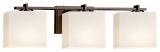 Fusion Era 3-Light Bath Bar, Rectangle, Bronze, Opal, LED