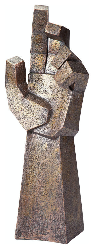 Freedom Rising Modern Cubist Hand Statue
