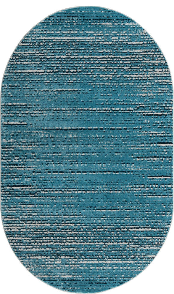 Unique Loom Oasis Calm Area Rug, Blue, 5' 0 X 8' 0 Oval