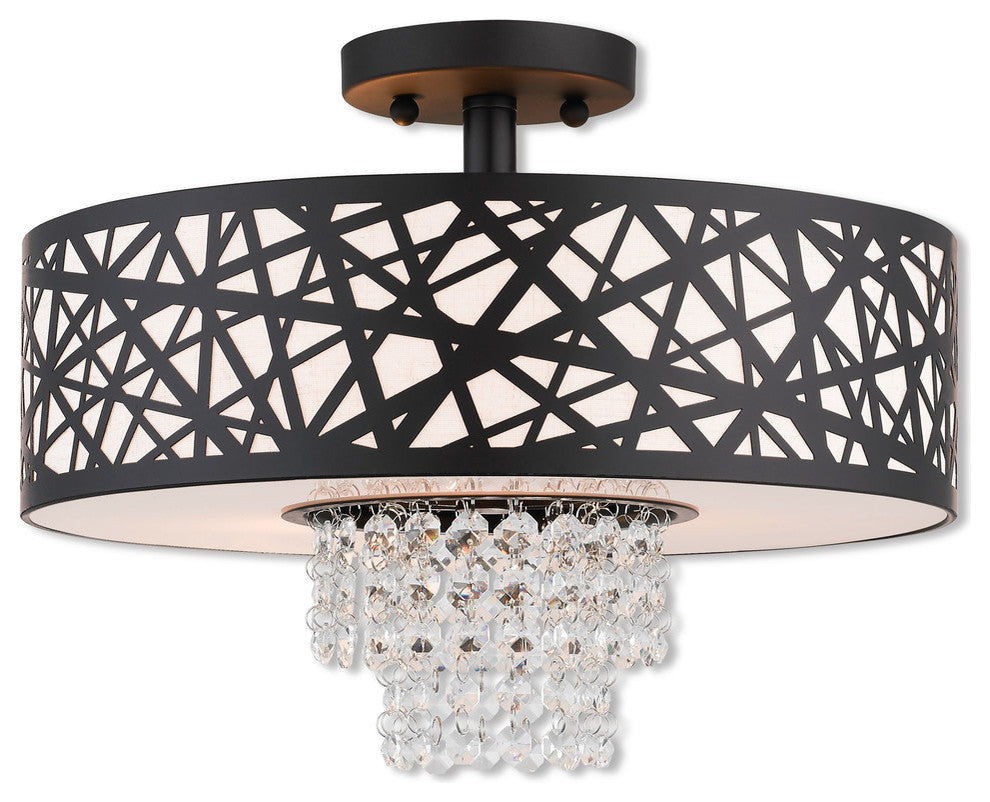 3 Light Ceiling Mount, Bronze