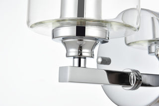 1 Light Chrome And Clear Bath Sconce