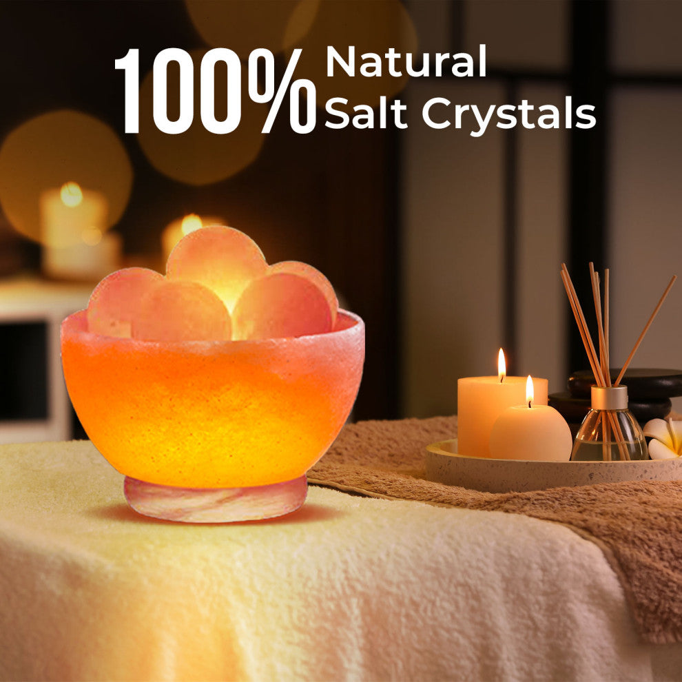 Himalayan Glow Massage Ball Natural Himalayan Bowl Salt Lamp