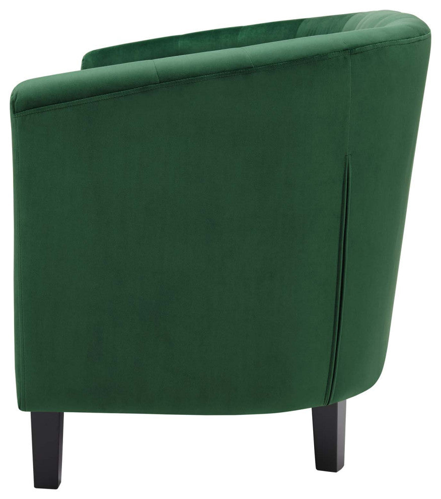 Loveseat Sofa, Velvet, Green, Modern, Living Lounge Room Hotel Lobby Hospitality
