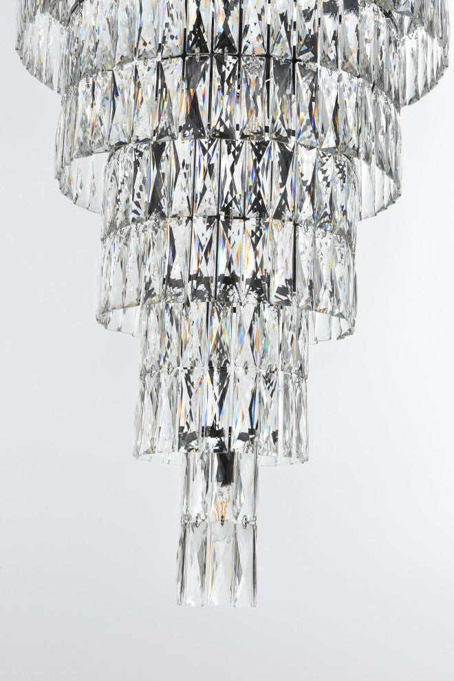 Home Living 41" Rectangular Chandelier, Black