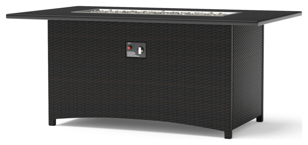 Deco 5 Piece Sunbrella Outdoor Patio Love and Club Fire Set, Charcoal Gray