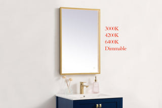 Modern Brass Led Mirror