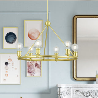 Lansdale 6 Light Satin Brass Chandelier