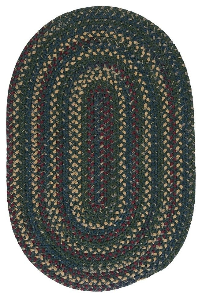 Colonial Mills Midnight MN77 Deep Forest Traditional Area Rug, Oval 2'x4'