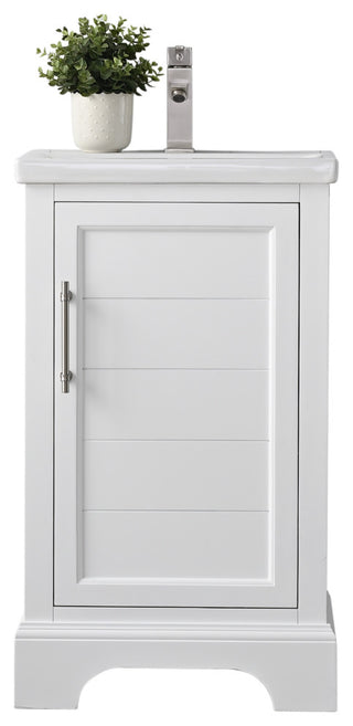Vanity Art Bathroom Vanity With Sink & Top, White, 20", White Ceramic