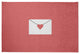 Love Letter Valentines Chenille Rug, Coral, 4'x6'