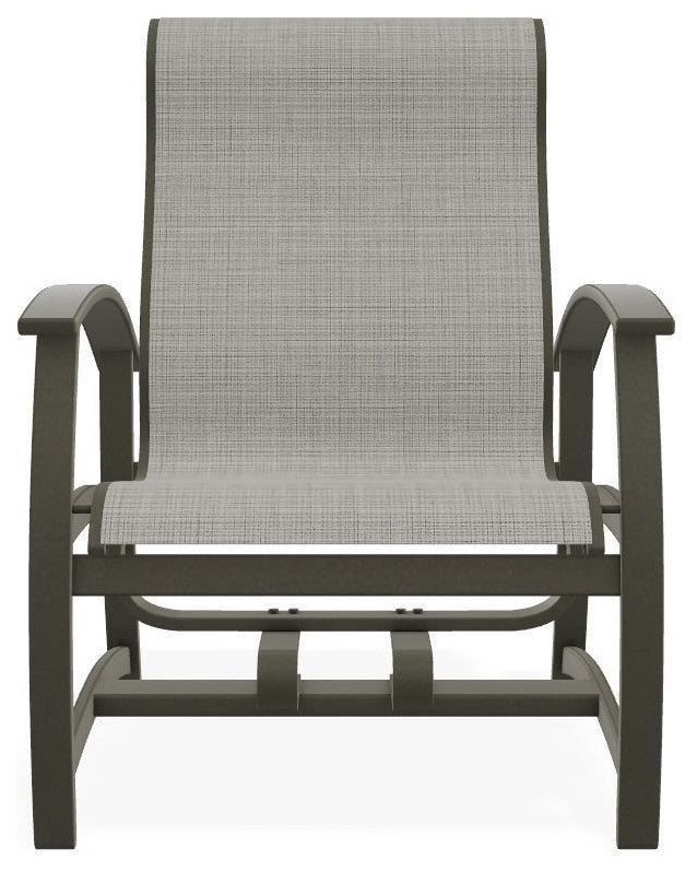 Belle Isle Sling Outdoor Hidden Motion Lounge Chair, Deacon/Storm
