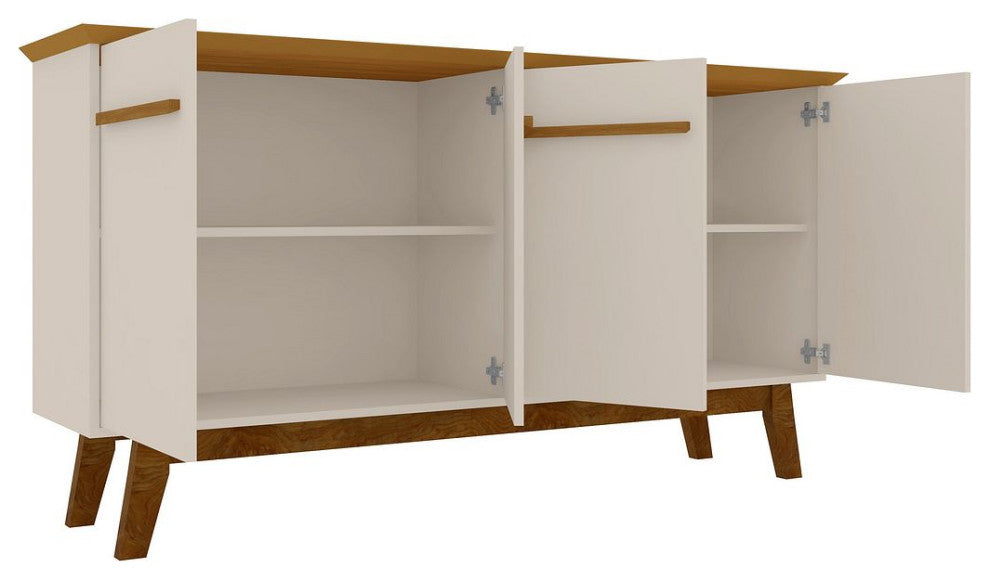 Yonkers 62.99 Sideboard in Off White and Cinnamon