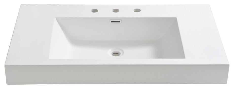 Vista 36" Integrated Sink/Countertop, White