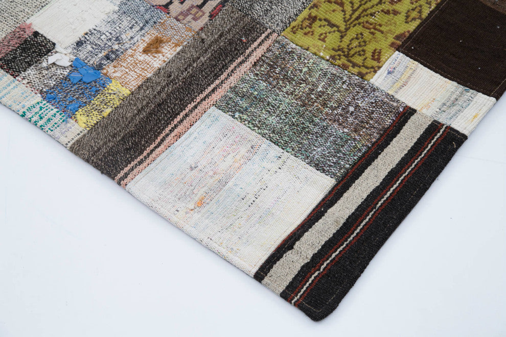 Rug N Carpet - Handmade Anatolian 8' 0'' x 10' 0'' Rustic Patchwork Kilim Rug