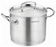 Korkmaz Stainless Steel Stockpot with Lid and Handles,  Silver, 5 Quart