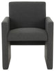 Safavieh Couture Maisey Linen Arm Chair, Charcoal Grey