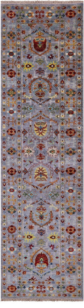 2' 9" X 9' 10" Runner Persian Tabriz Handmade Wool Rug Q8394