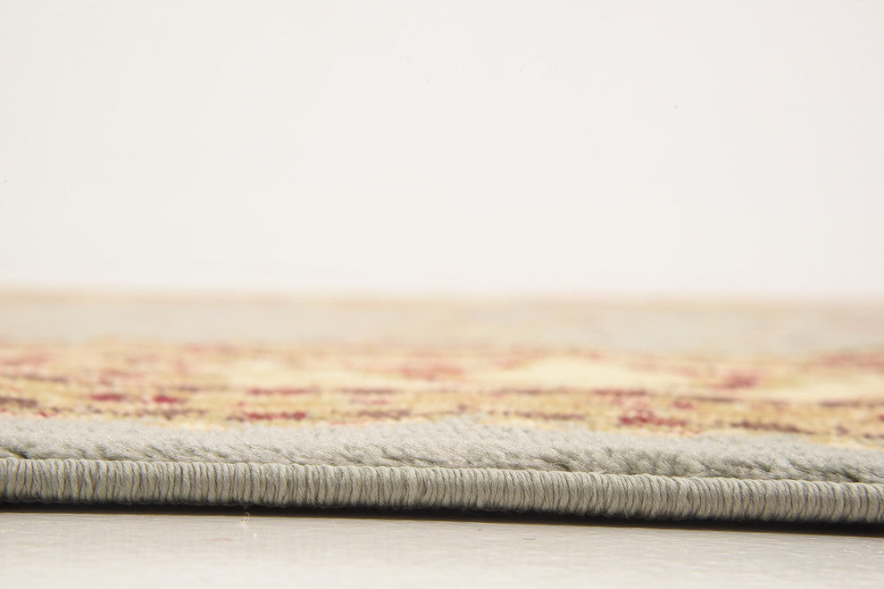 Unique Loom Light Blue St. Louis Voyage 6' 0 x 6' 0 Square Rug