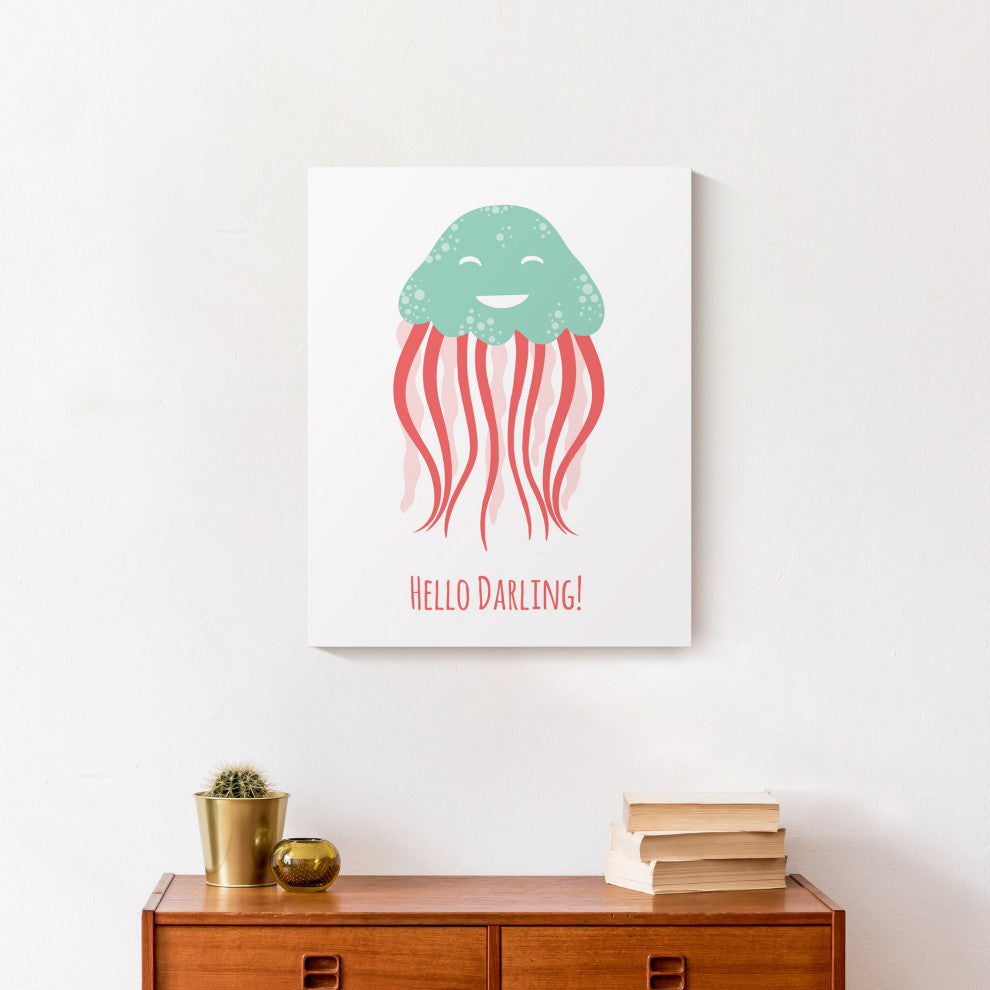 Hello Darling Jellyfish 16x20 Canvas Wall Art