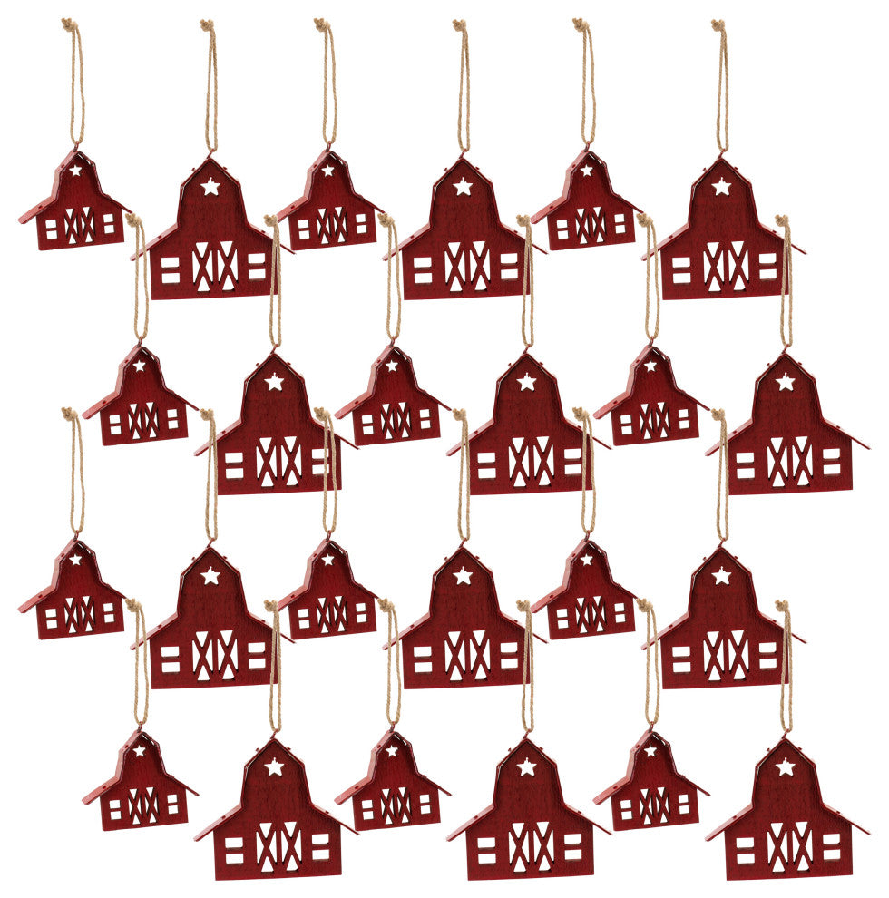 Wood Barn Ornament, 2-Piece Set4