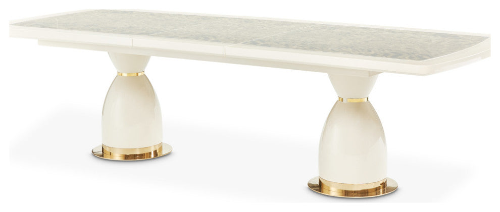 Lisbon 9-Piece Dining Room Set, Silken Matte Cream