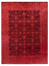 Fine Vibrance, One-of-a-Kind Hand-Knotted Area Rug Red, 8'2"x10'6"