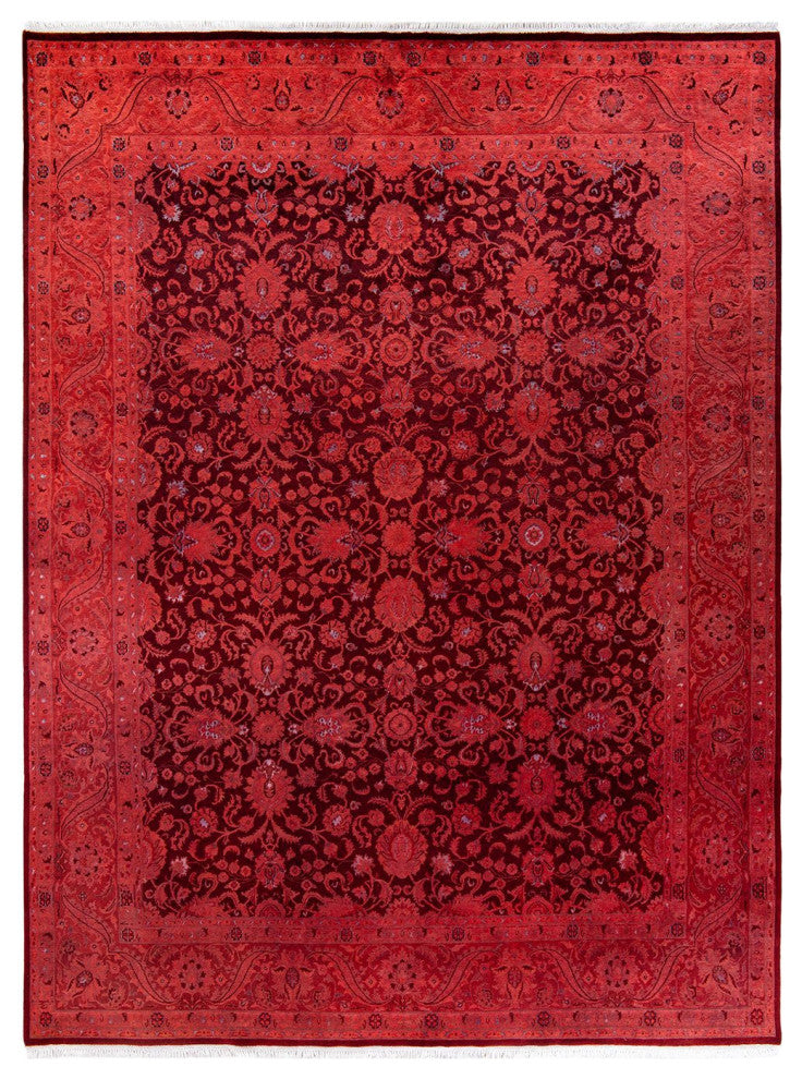 Fine Vibrance, One-of-a-Kind Hand-Knotted Area Rug Red, 8'2"x10'6"