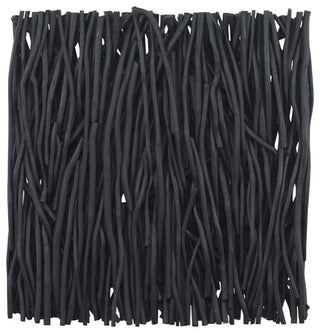 Uttermost Gathered Teak Square Black Wood Wall Decor