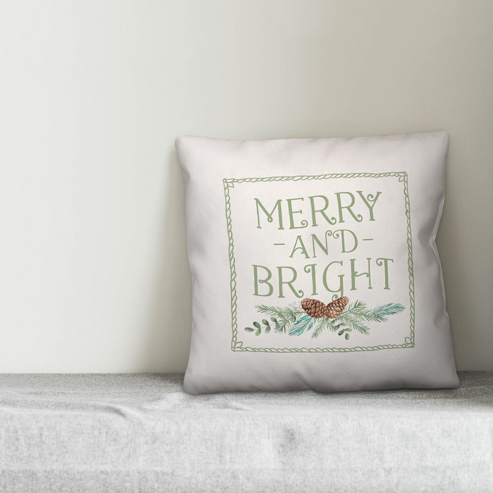 Merry and Bright 18x18 Spun Poly Pillow