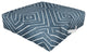 Little Arrow Design Co Woven Diamonds Dark Blue Outdoor Floor Cushion