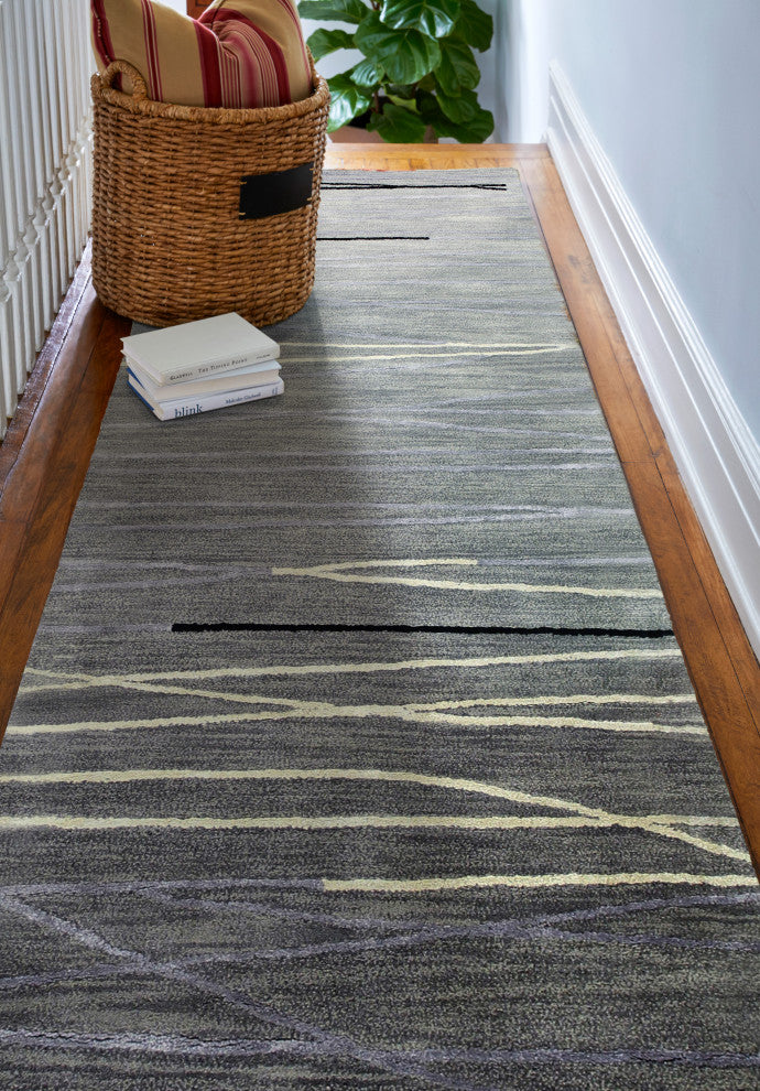 Bashian Sydney Area Rug, Gray, 2'6"x8'
