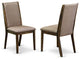 Lancy Parson Chair, Distressed Jacobean Leg, Dark Khaki Fabric Color - Set Of 2