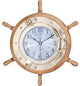 13" Porthole Ship Wheel Clock