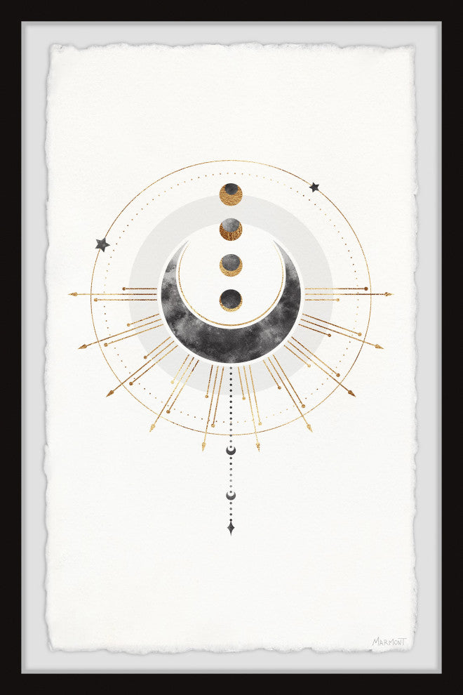"Space Objects" Framed Painting Print, 24x36