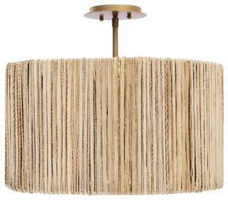 Varaluz 391S03 Jacobs Ladder 3 Light 18"W Semi-flush Drum Ceiling - French Gold