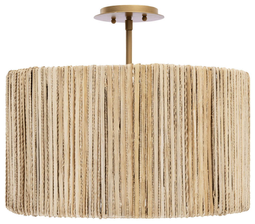 Varaluz 391S03 Jacobs Ladder 3 Light 18"W Semi-flush Drum Ceiling - French Gold