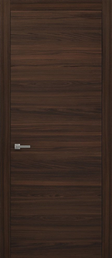 Wood Eco-Veneer Modern Door Slab 24 x 80 | Planum 0010 Chocolate Ash