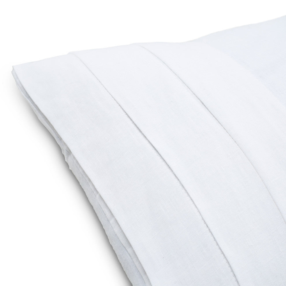 Addison 7-Piece King Linen Duvet Set - White