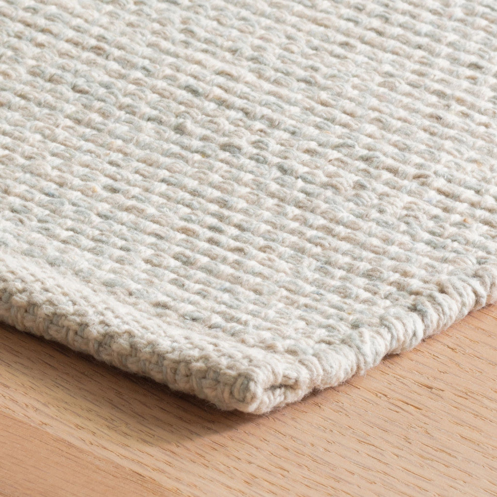 Dash & Albert Marled Light Blue Handwoven Cotton Rug, Blue, Runner-2'6" x 8'