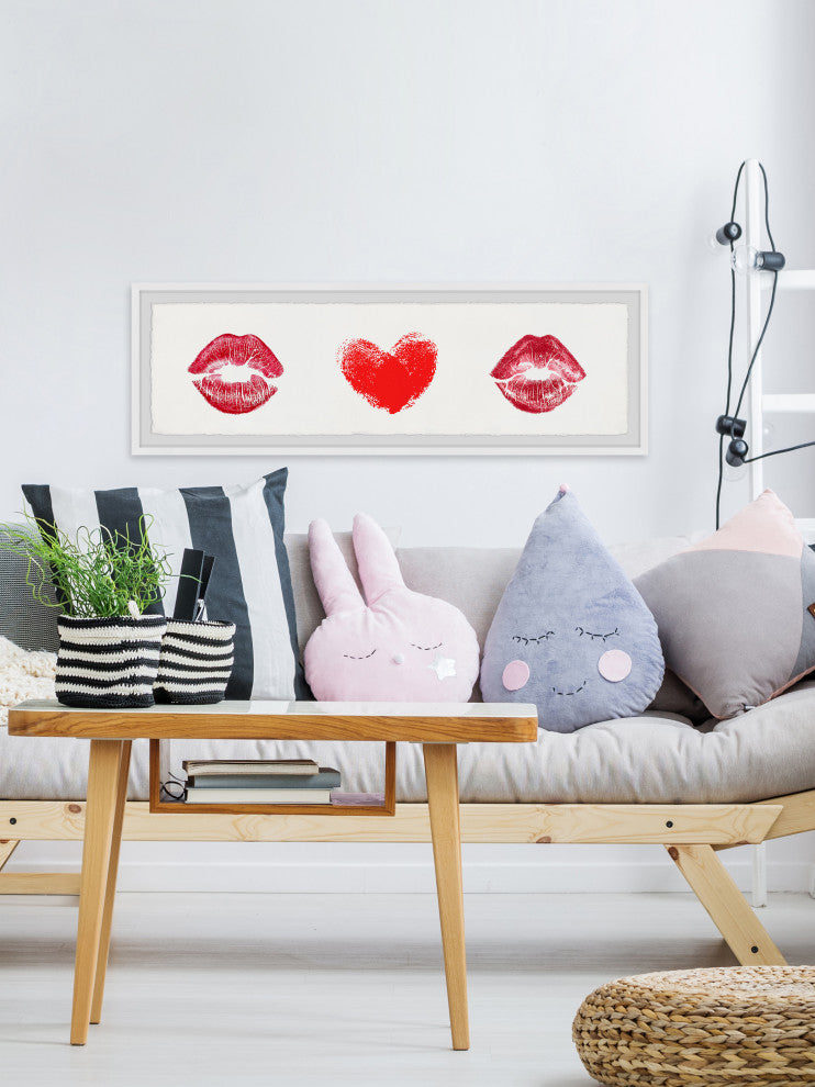 "I Love Lipstick" Framed Painting Print, 45x15