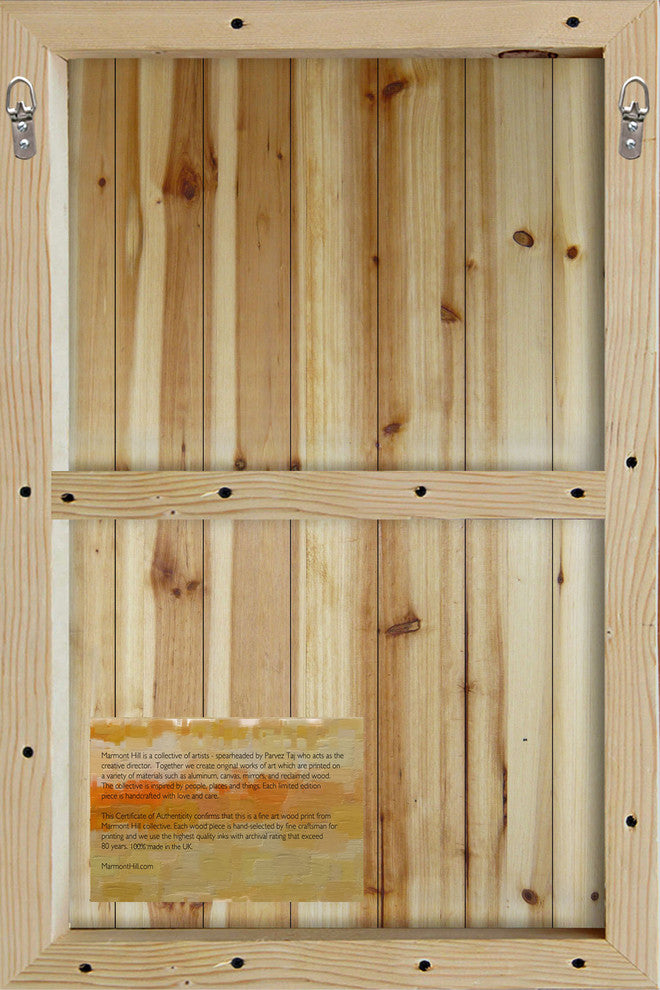 "Go Jump Blue" Print on Wood, 30x45 cm