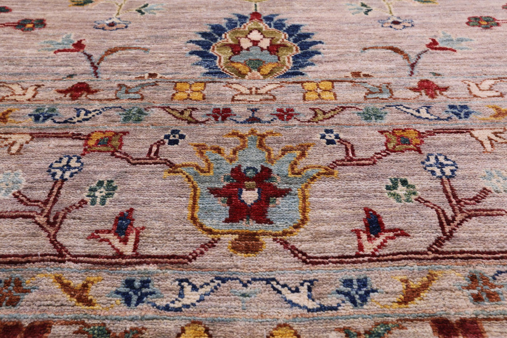 8' 2" X 11' 0" Persian Tabriz Handmade Wool Rug Q7536