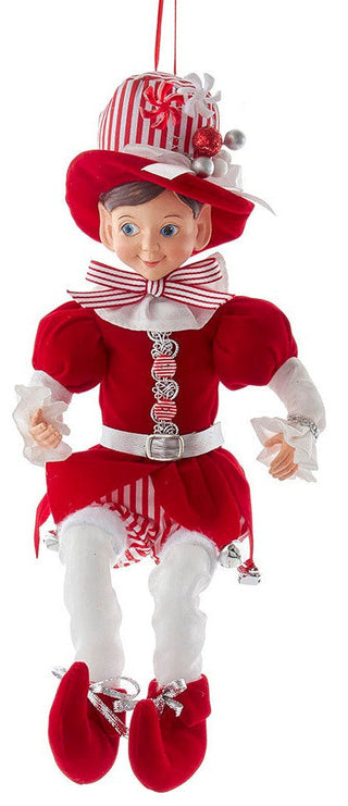 Kurt Adler 15" Kringle Klaus Peppermint Elf Ornament