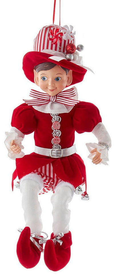Kurt Adler 15" Kringle Klaus Peppermint Elf Ornament
