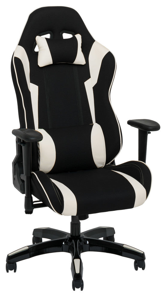 Black and White High Back Ergonomic Gaming Chair