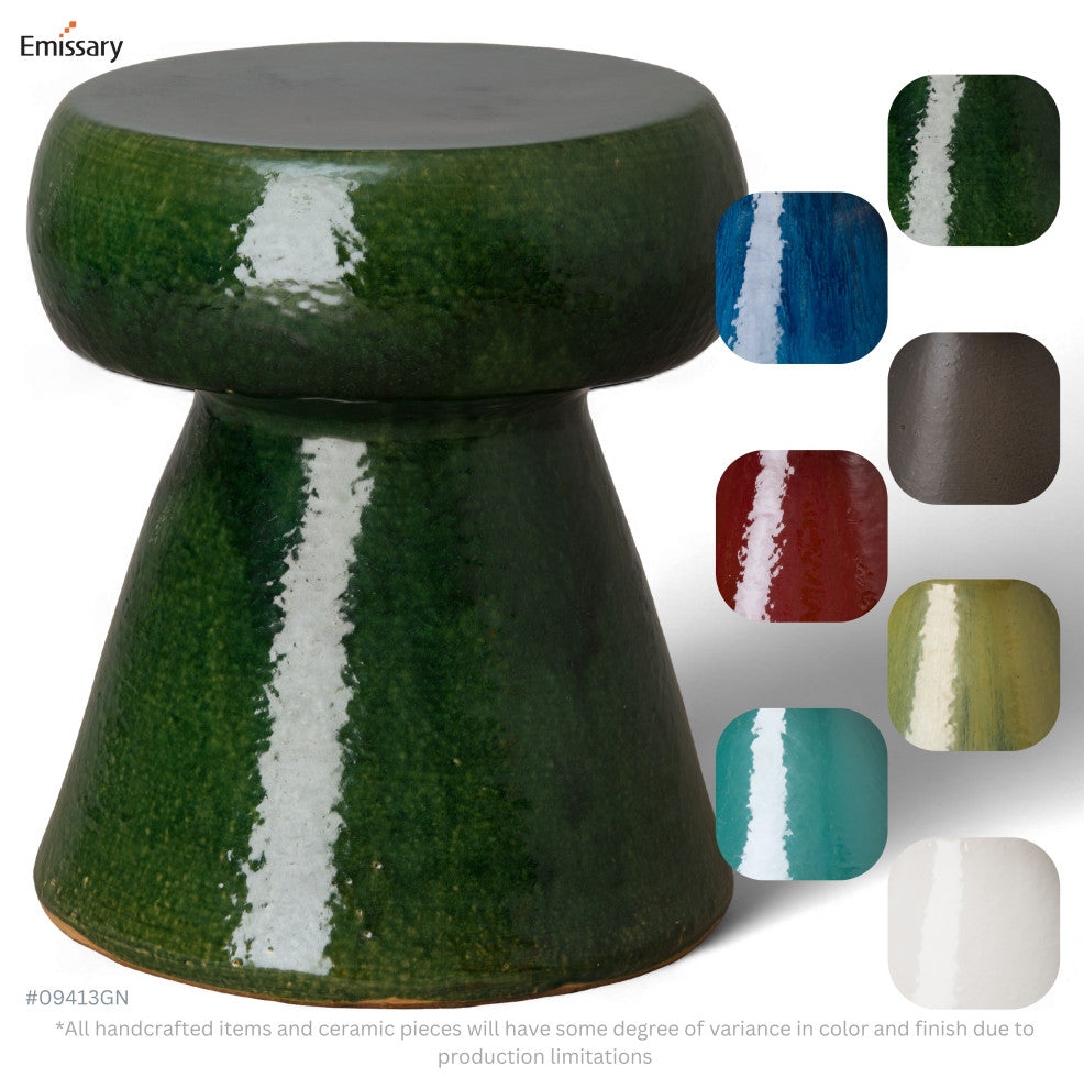 Portobello Stool, Green 15x15x18