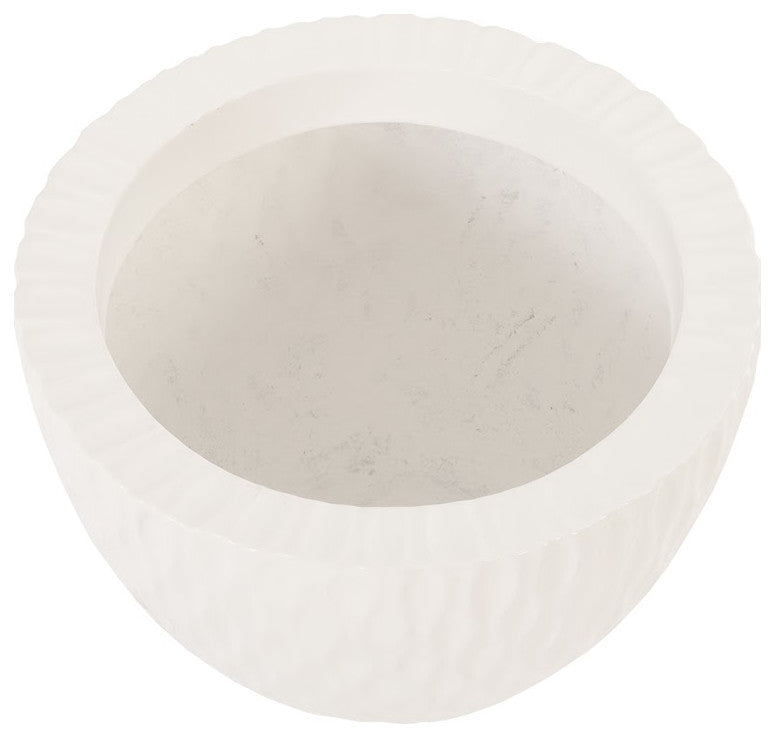 Ripple Planter, Gel Coat White