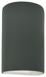 Ambiance ADA Small Cylinder Wall Sconce, Open Top & Bottom, Pewter Green, E26